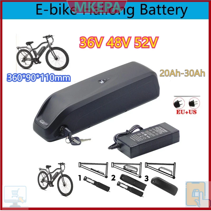 36-48-52V pour vélo électrique - Ebike Battery 48V 20Ah Hailong avis et prix
