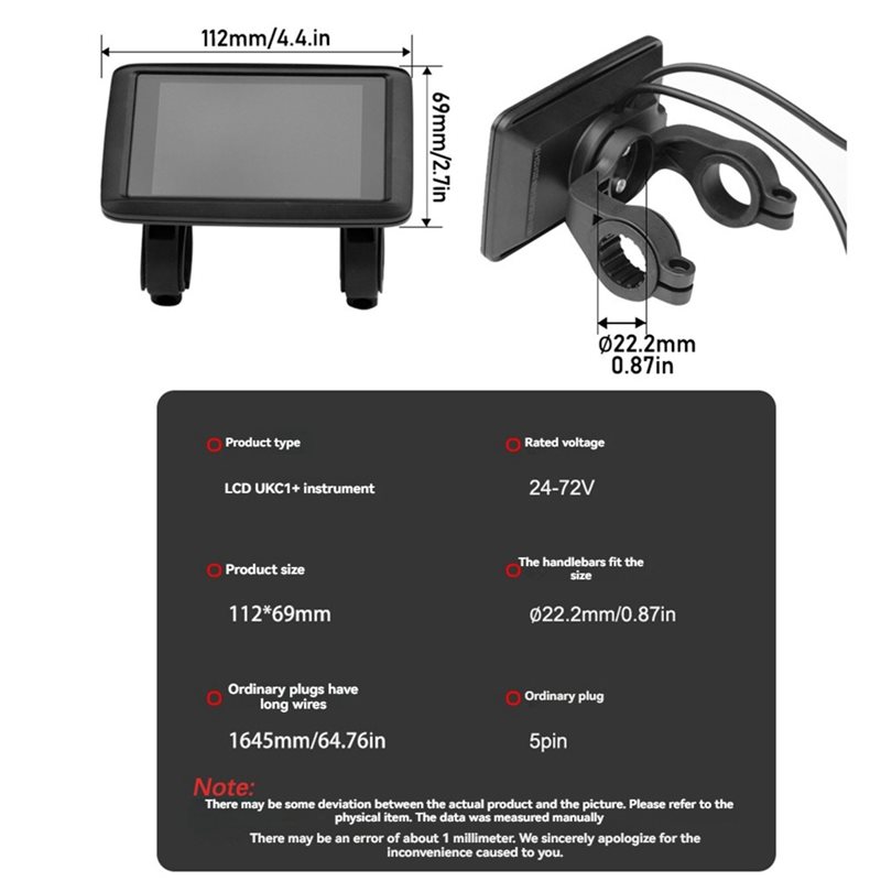 HOES-UKC1+ Compteur à écran LC - Sine Wave Controller 48V 72V 80A avis et prix