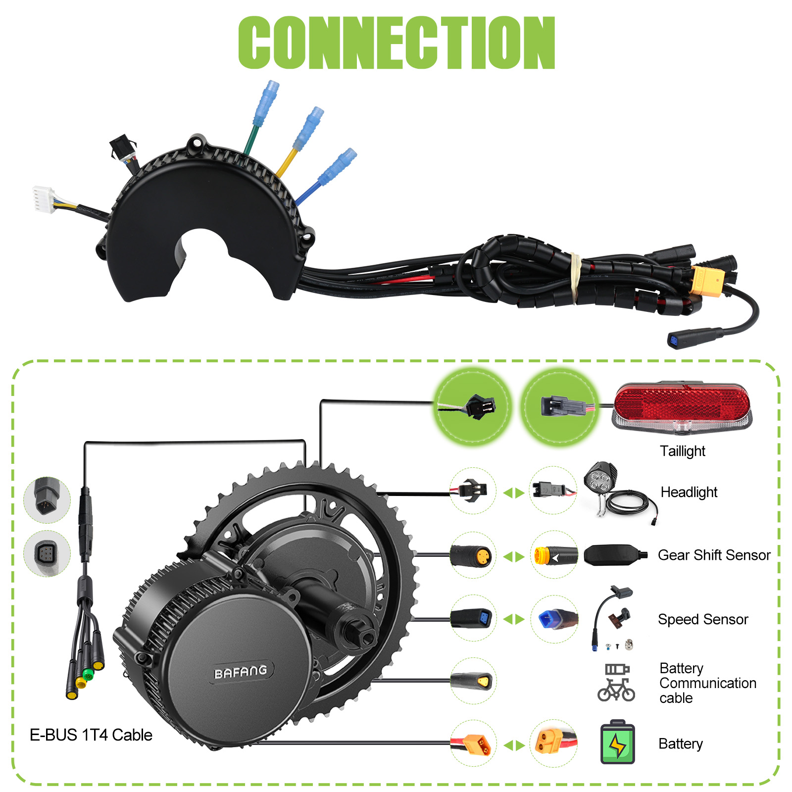 Contrôleur Bafang pour moteur  - Bafang Bbs02B 48V 750W Mid Drive Kit avis et prix