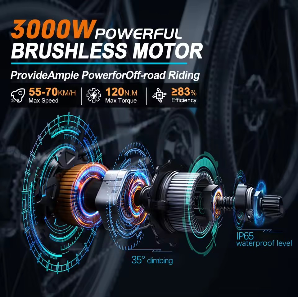 Kit de conversion de vélo élec - 72V 5000W Hub Motor Kit avis et prix